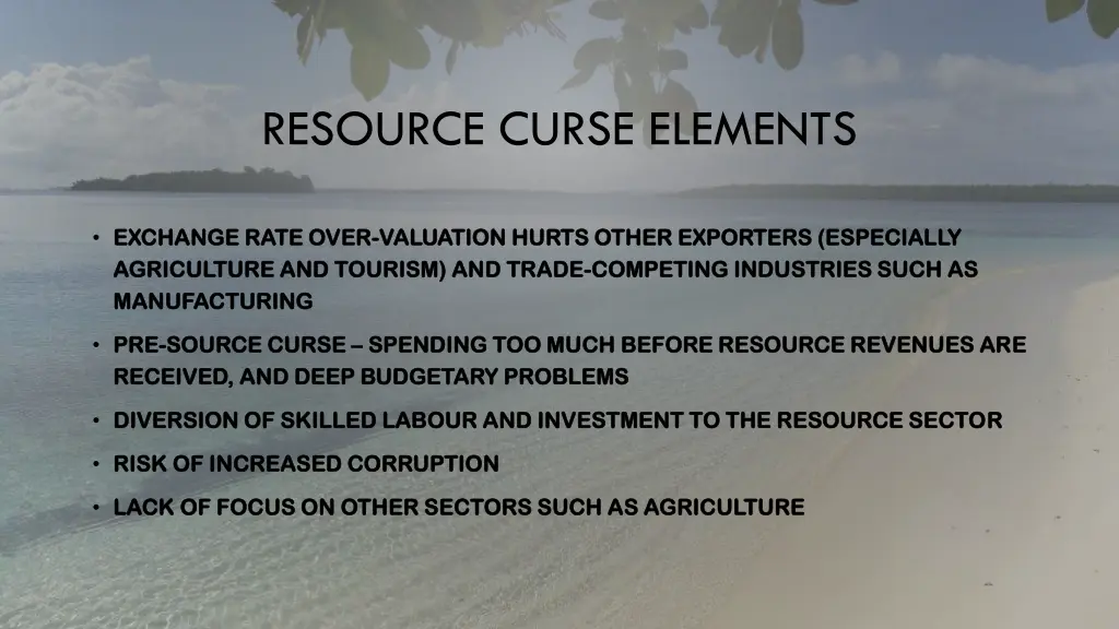 resource curse elements