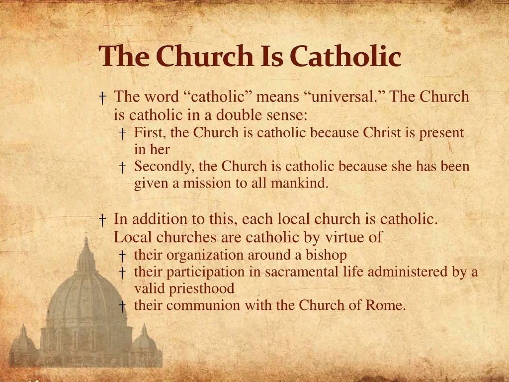 the church is catholic