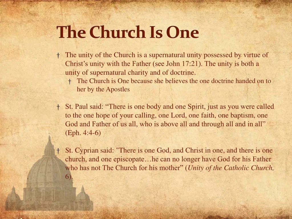 the church is one