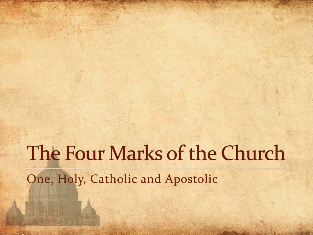 the four marks of the church