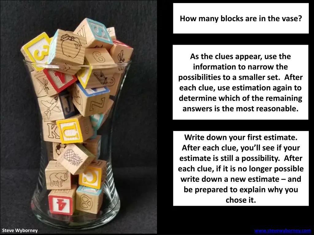 how many blocks are in the vase