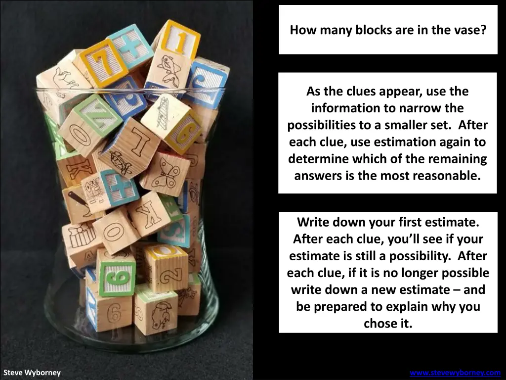 how many blocks are in the vase