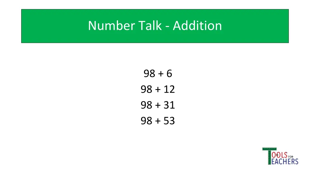 number talk addition 8