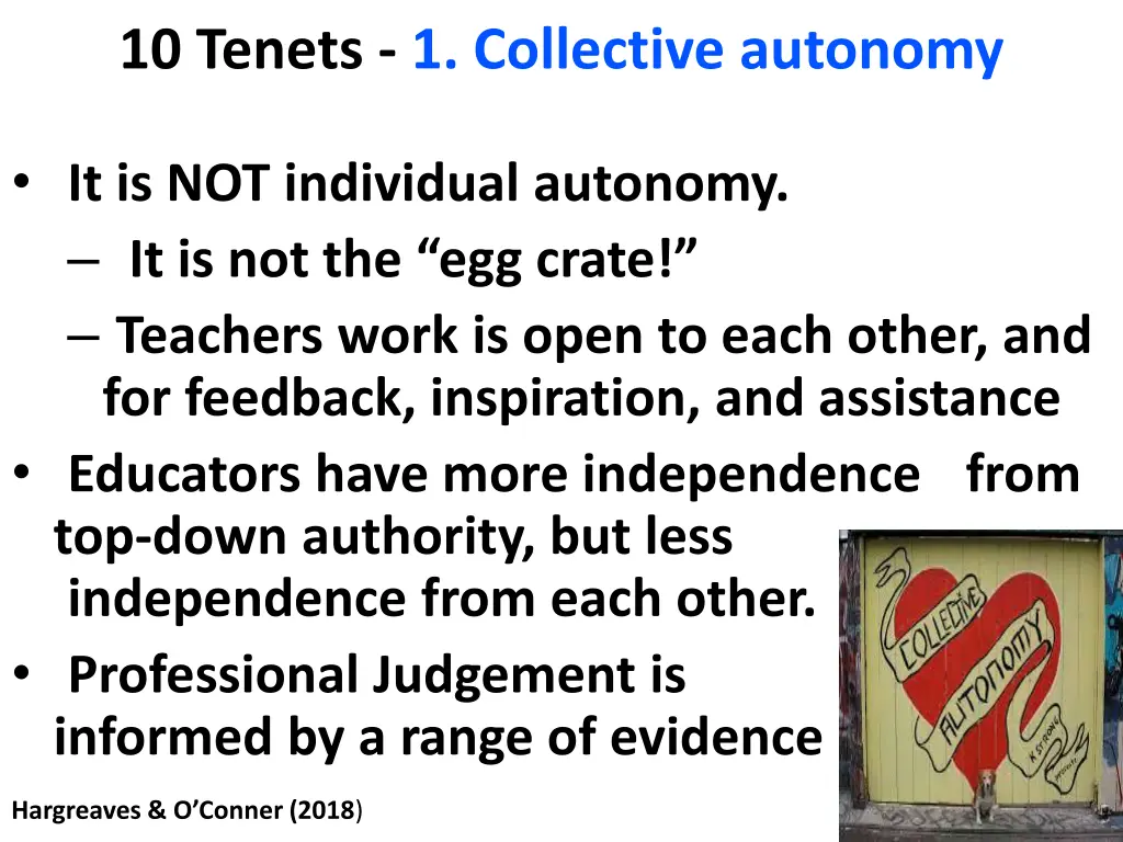 10 tenets 1 collective autonomy 1