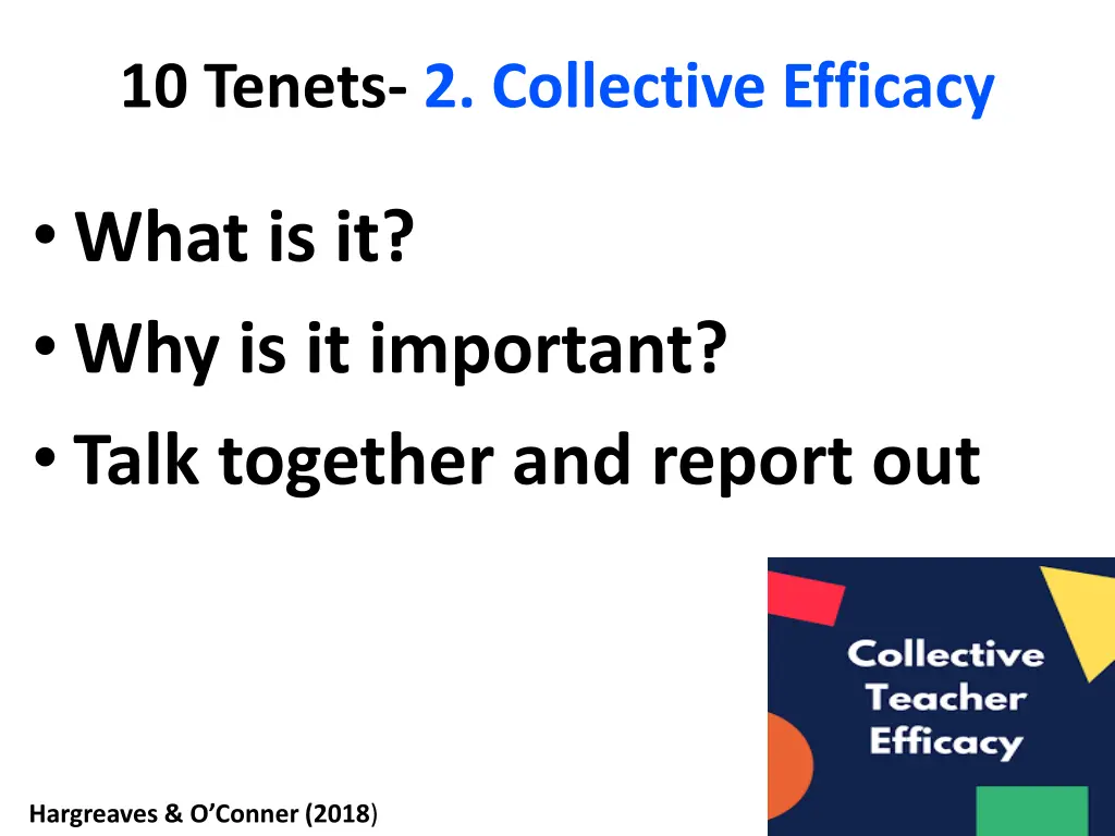 10 tenets 2 collective efficacy