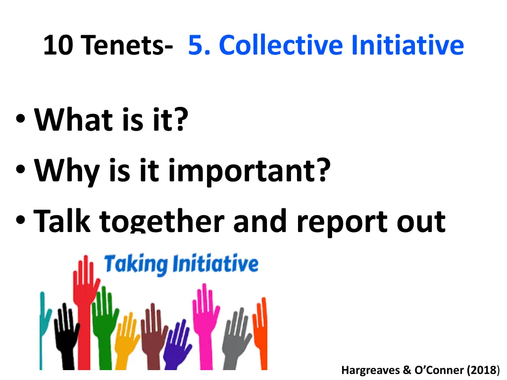 10 tenets 5 collective initiative