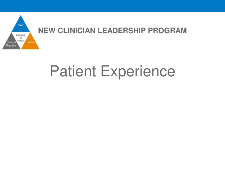 new clinician leadership program