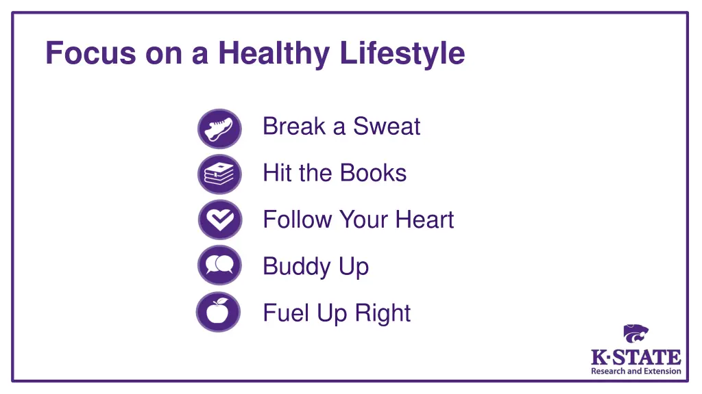 focus on a healthy lifestyle 1