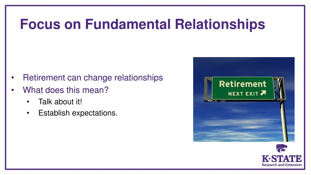 focus on fundamental relationships