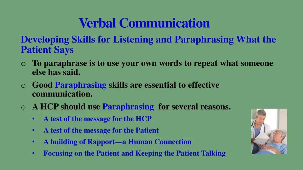 verbal communication developing skills