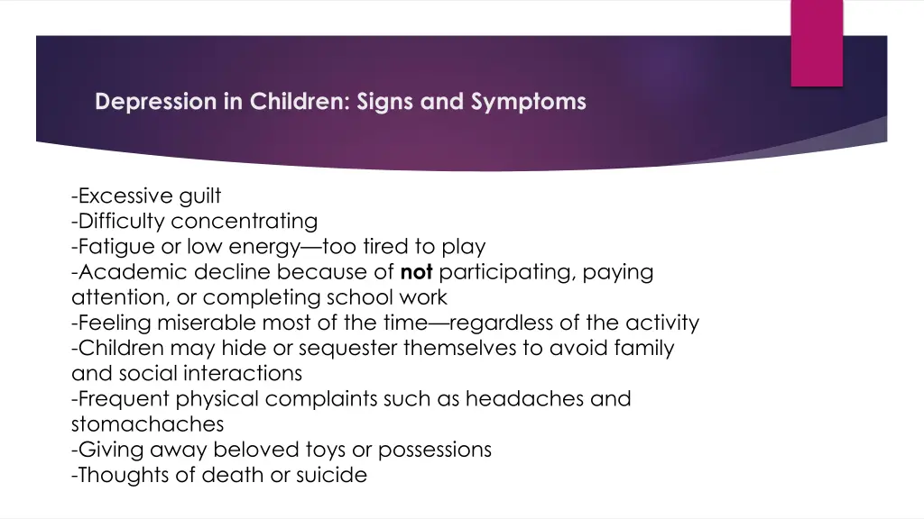 depression in children signs and symptoms 1