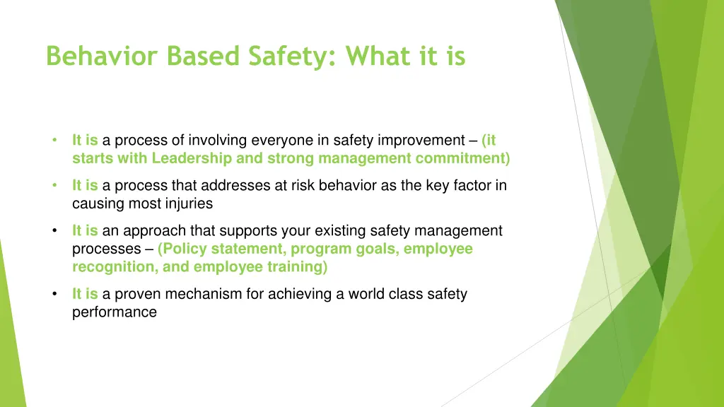 behavior based safety what it is