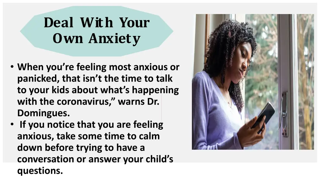 deal with your own anxiety