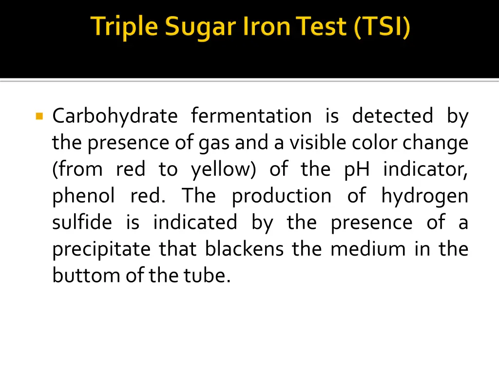 carbohydrate fermentation is detected