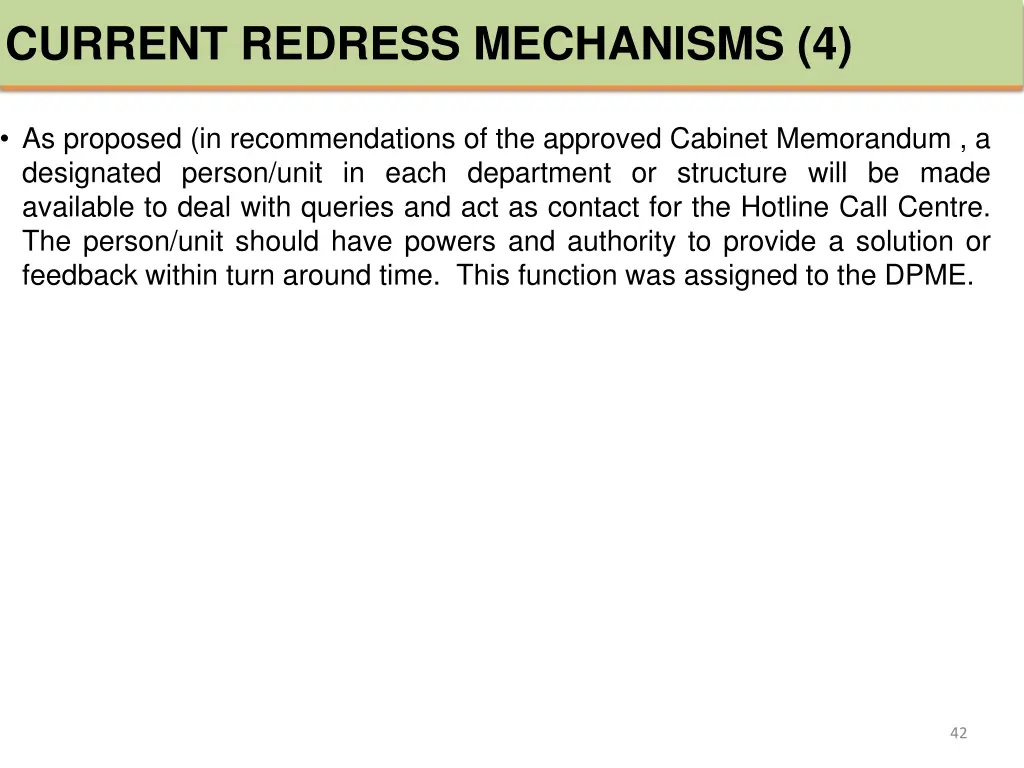 current redress mechanisms 4