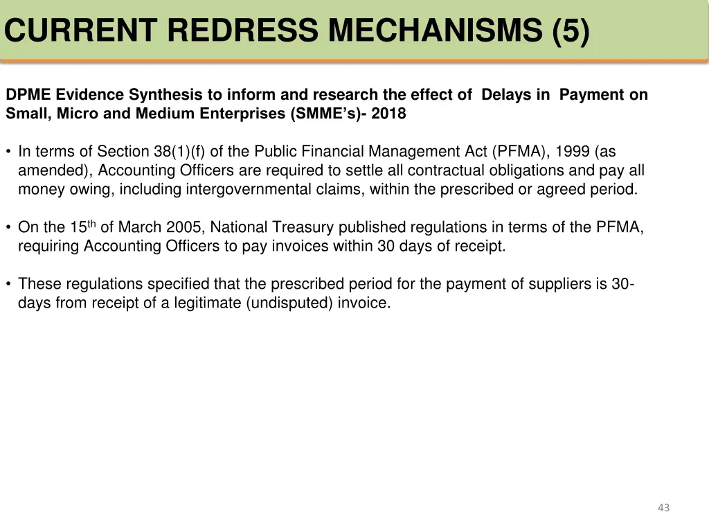 current redress mechanisms 5