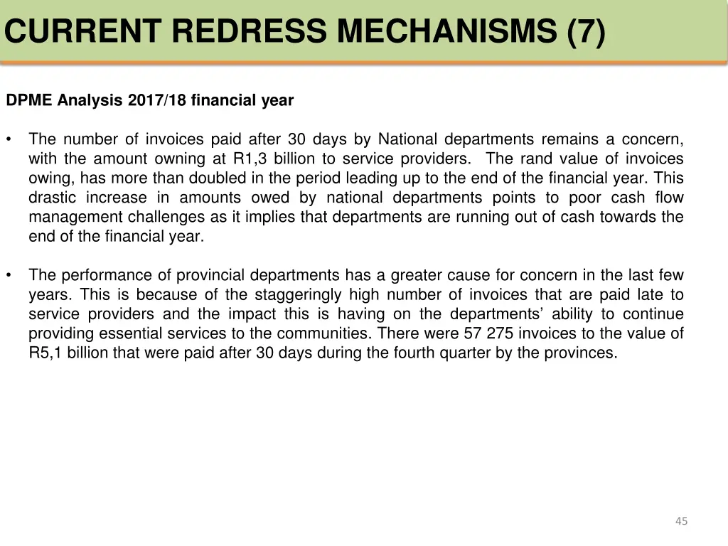 current redress mechanisms 7