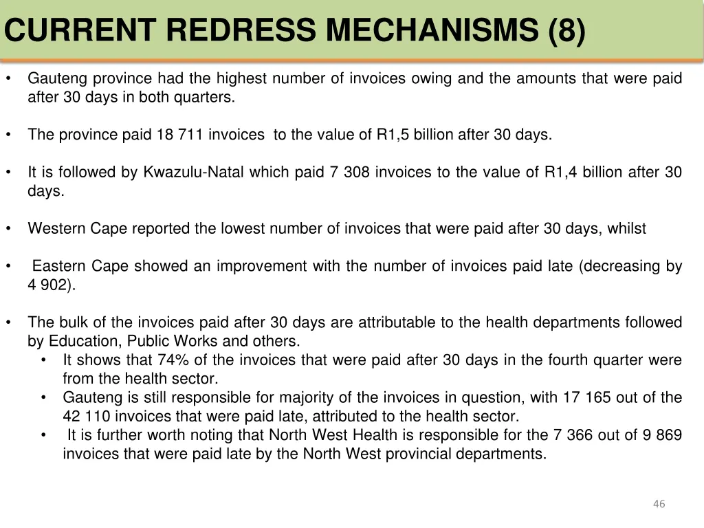 current redress mechanisms 8