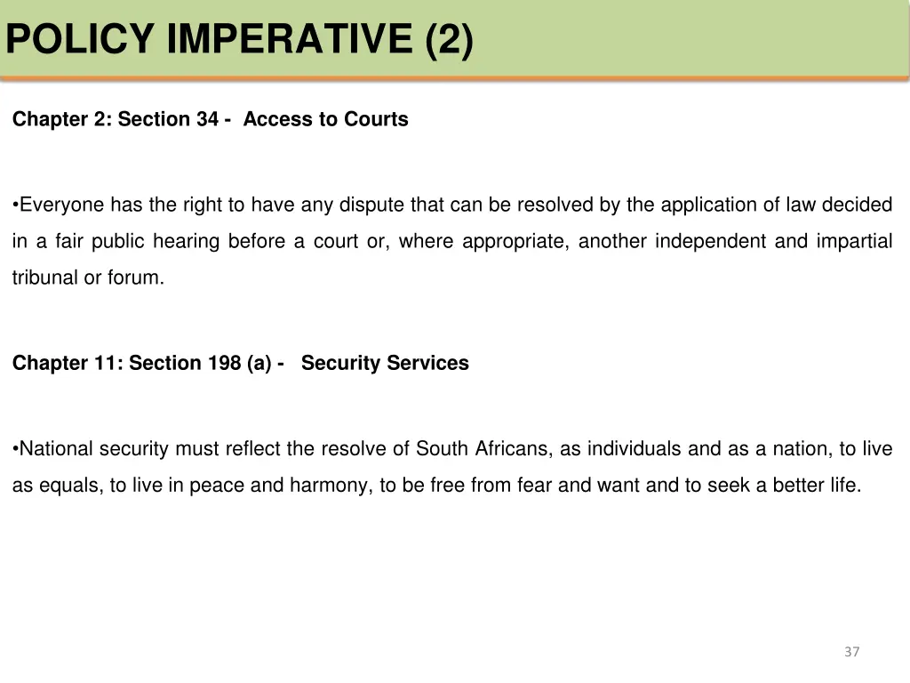 policy imperative 2