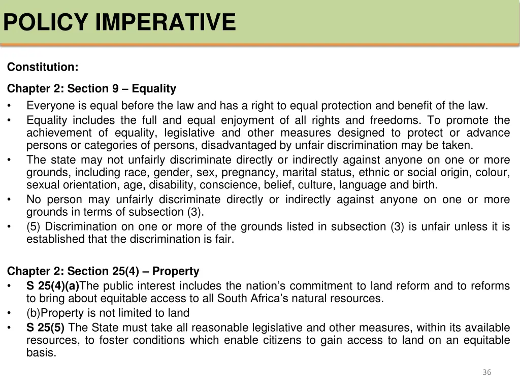 policy imperative