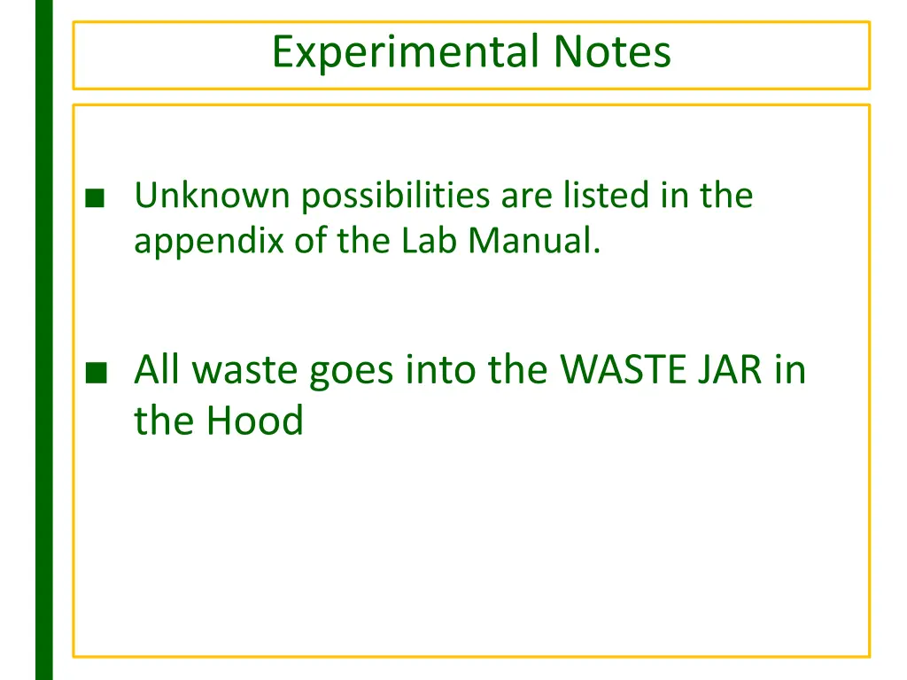 experimental notes 2