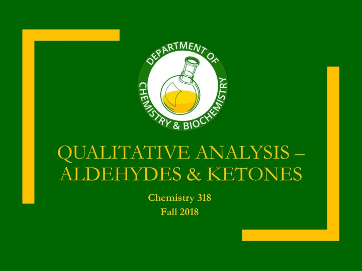 qualitative analysis aldehydes ketones