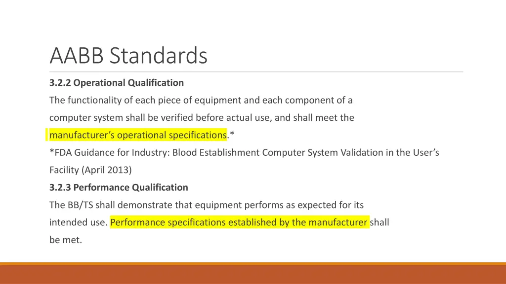 aabb standards 1