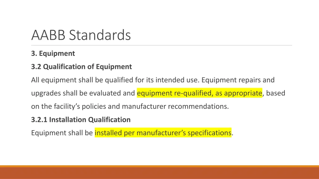 aabb standards