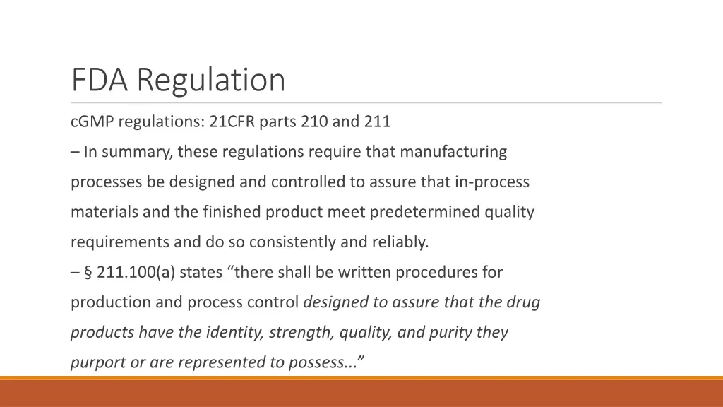 fda regulation