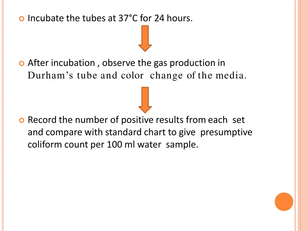 incubate the tubes at 37 c for 24 hours