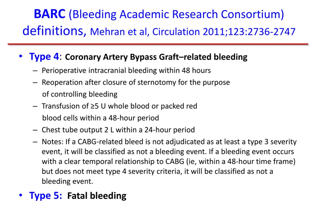 barc bleeding academic research consortium 2