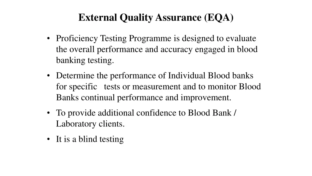 external quality assurance eqa