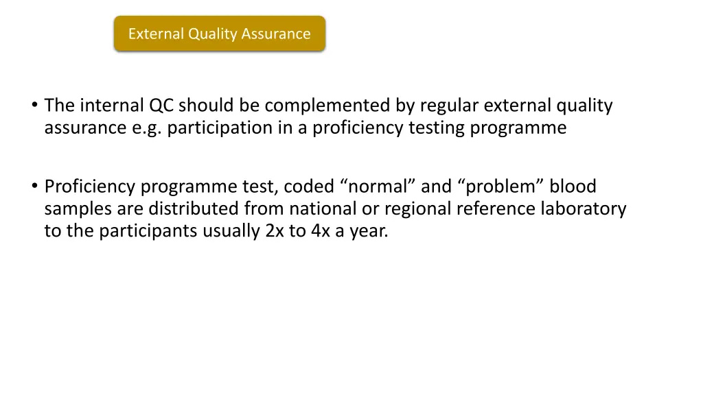 external quality assurance