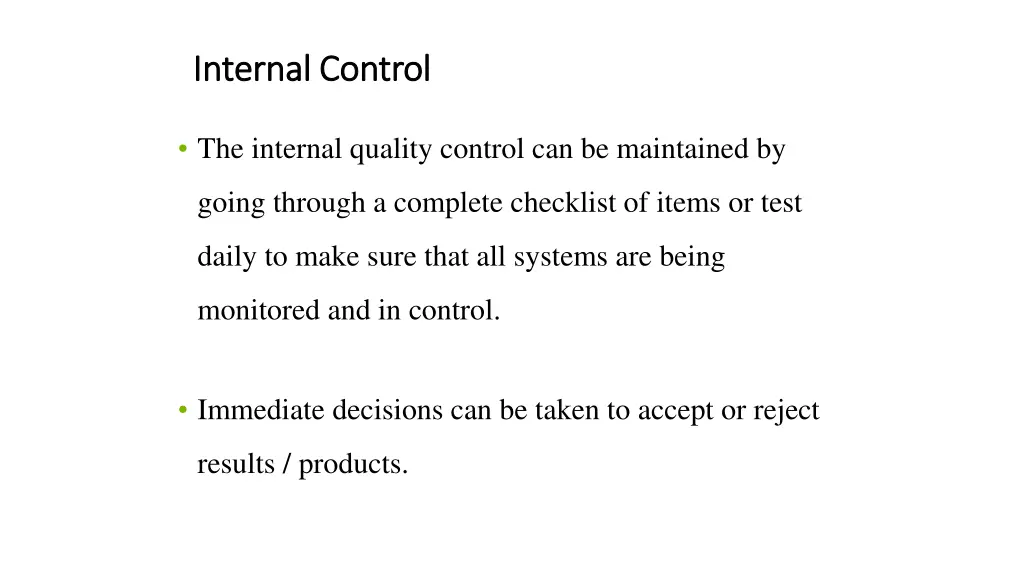 internal control internal control