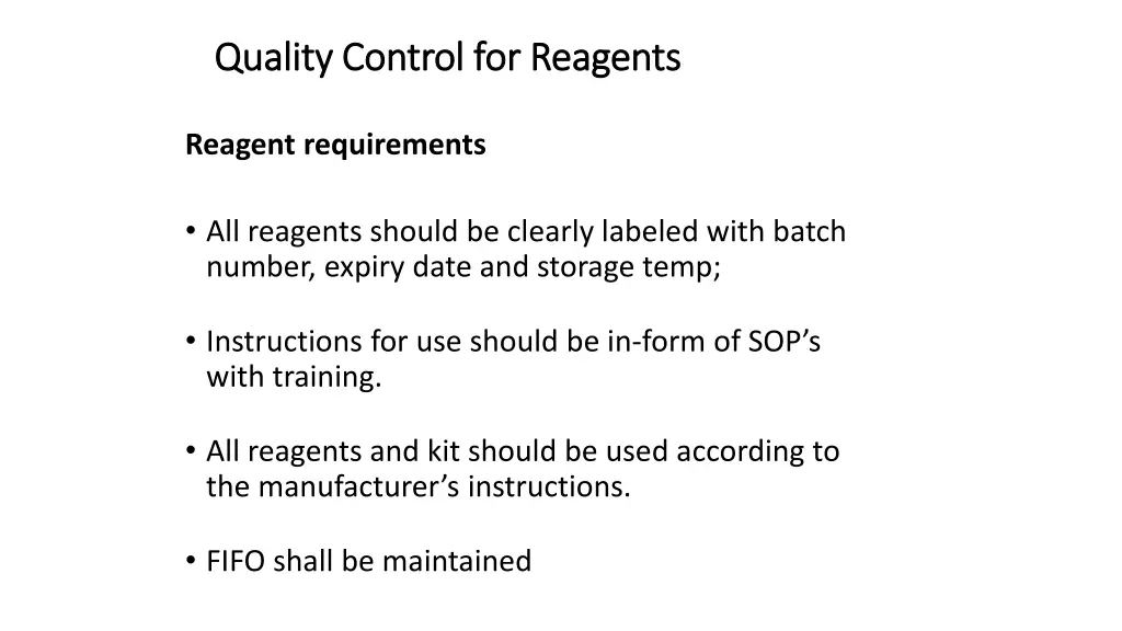 quality control for reagents quality control 1