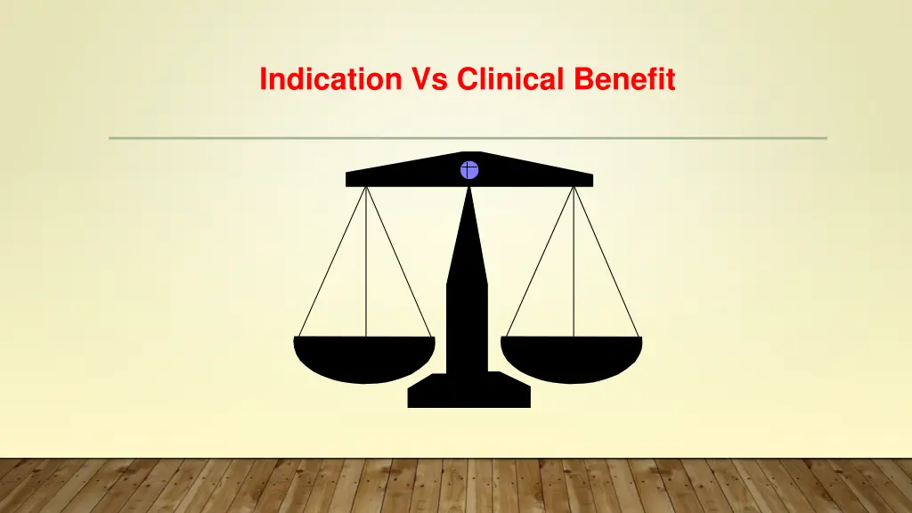 indication vs clinical benefit