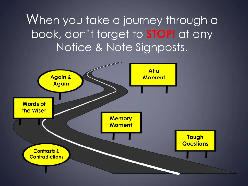 w hen you take a journey through a book