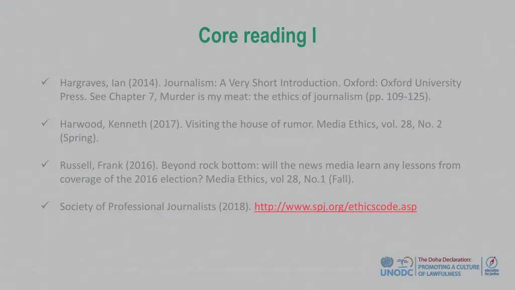 core reading i