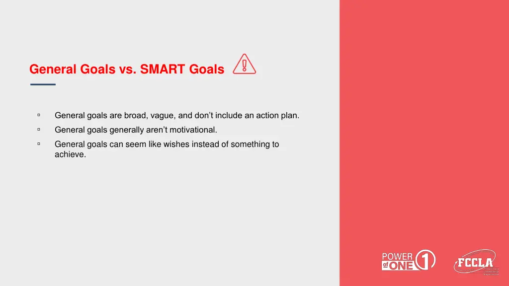 general goals vs smart goals