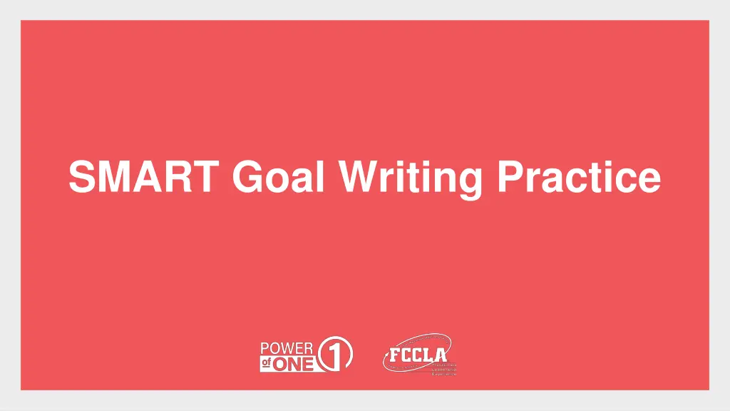 smart goal writing practice