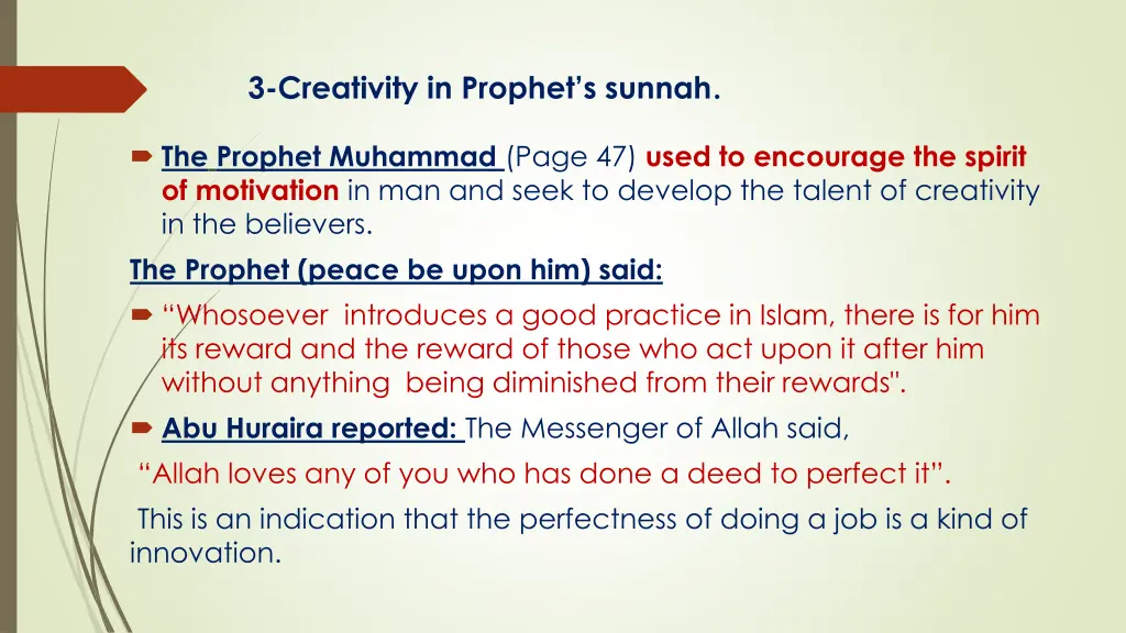 3 creativity in prophet s sunnah