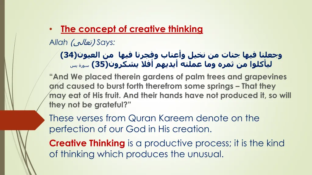 the concept of creative thinking says