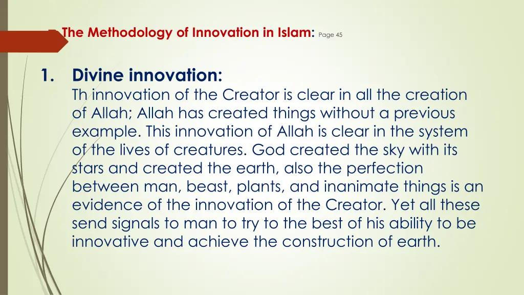 the methodology of innovation in islam page 45