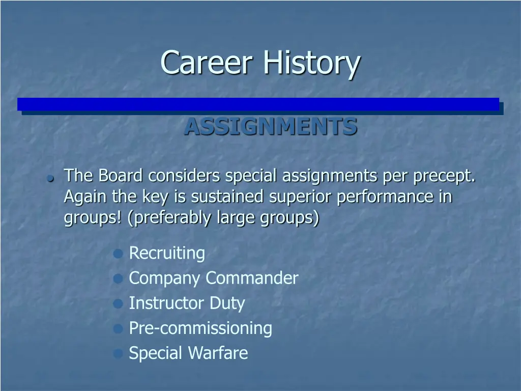 career history 3