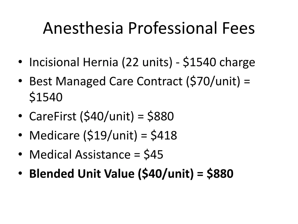 anesthesia professional fees 1