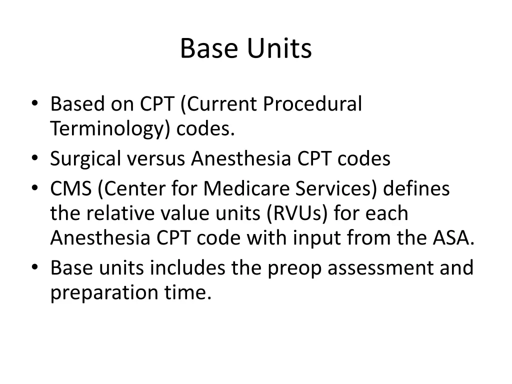 base units