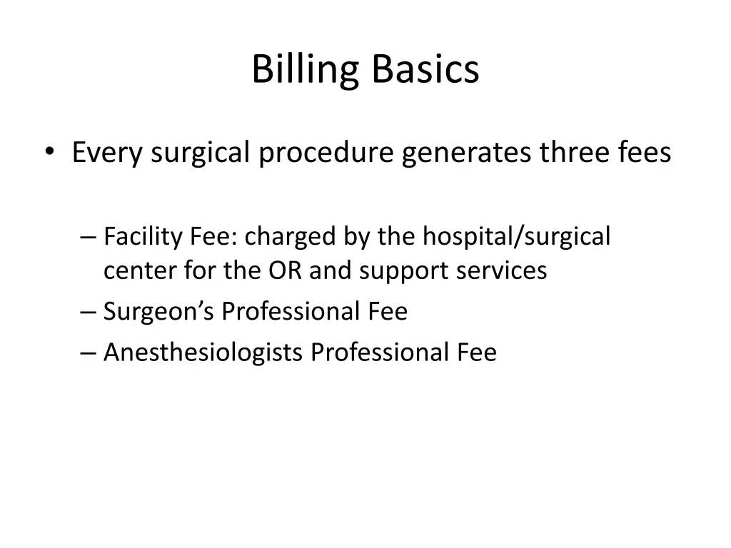 billing basics 1