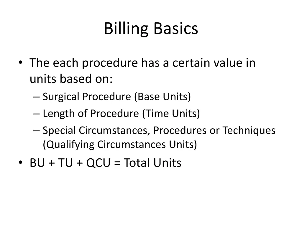 billing basics 2