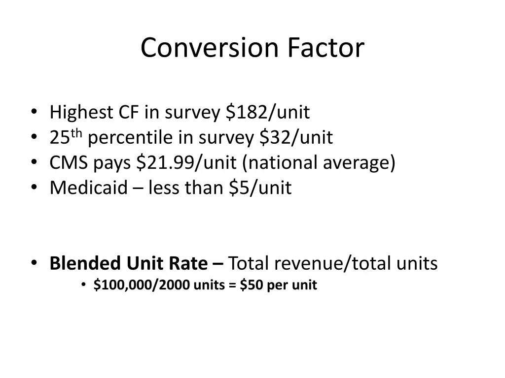 conversion factor 1