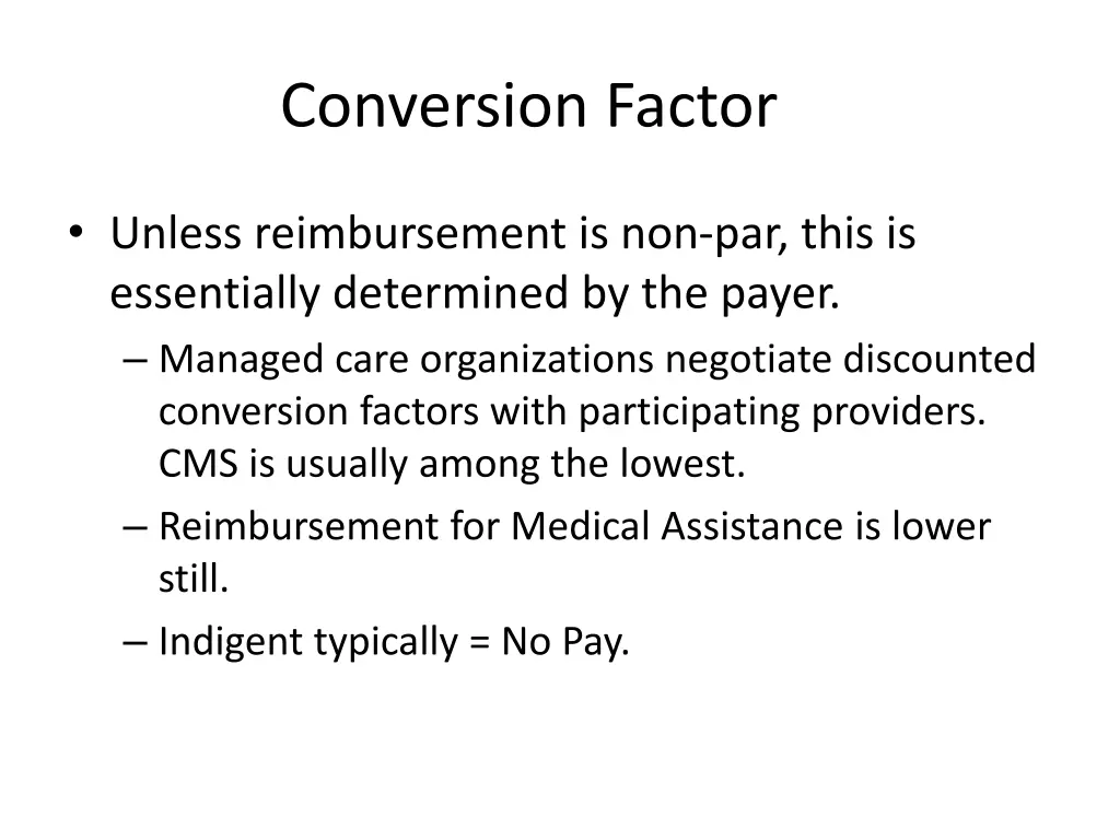 conversion factor